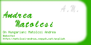 andrea matolcsi business card